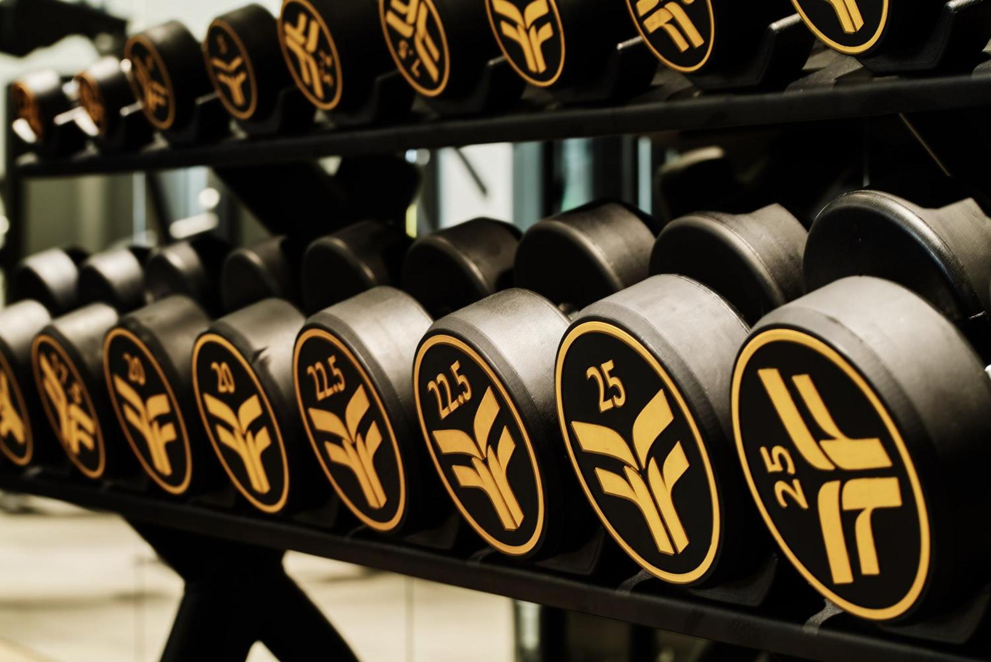 City Of Dreams Mediterranean - Integrated Resort, Casino & Entertainment Limassol Luaran gambar Dumbbells at a gym